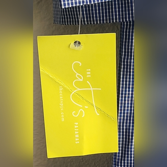 NWT The Cat's Pajamas- Men's Blue White East Side Luxe Pima Pajama Set, Sz XL - Picture 5 of 10